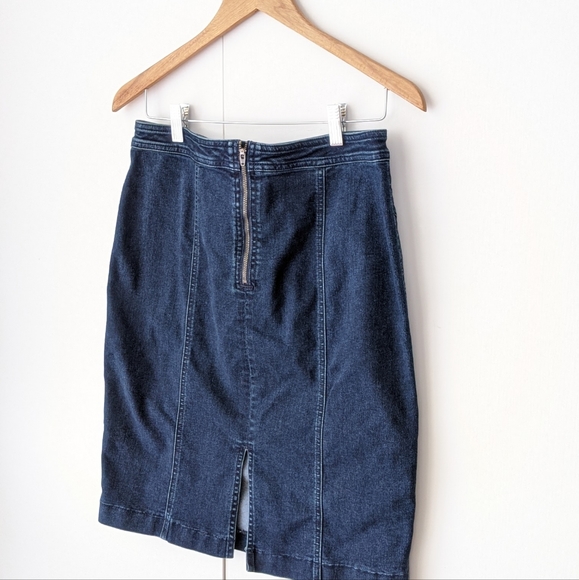 Banana Republic Denim Pencil Skirt Size 10 - Picture 5 of 9